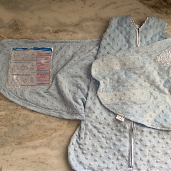 Halo Pajamas Halo Sleepsack Blue Plushy Dot Velboa Size Newborn